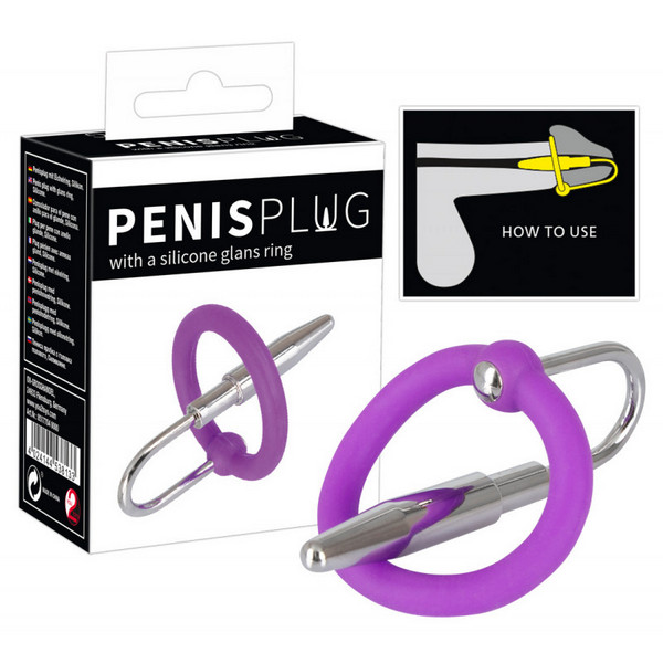 penis-plug-silicone-glans-ring Penis Plug with a silicone glans ring