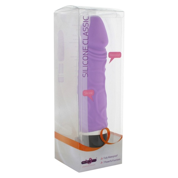 Vibrator vodootporni silikonski, 16,5 x 4cm, s baterijama - Silicone Classic