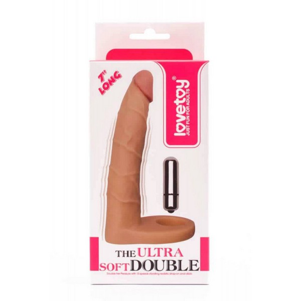 TPE vibrator s vibro metkom, 17,8 x 3cm - Ultra Soft Double 3