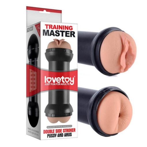 traning-master-double-side-stroker-pussy-and-anus-flesh Dvostrani TPE masturbator, 22x6 cm - Love toy Training Master
